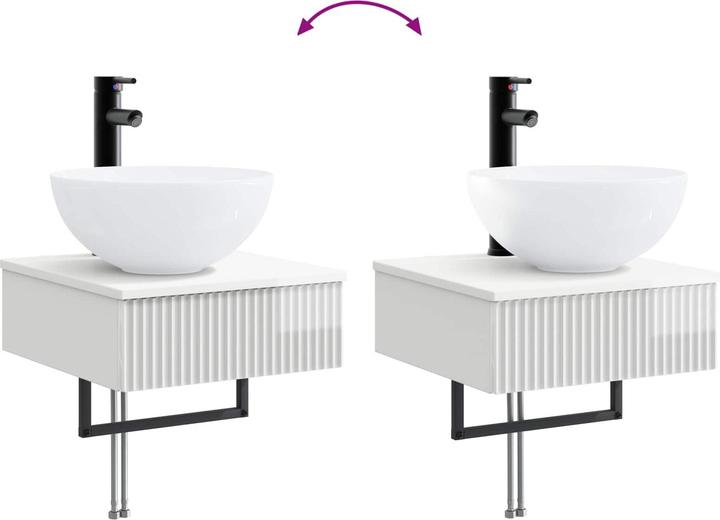 Actual product image vidaXL Wandmontiertes Waschbecken (405 mm, 410 mm)