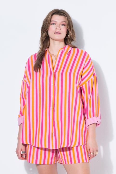 Immagine prodotto Studio Untold Musselin Bluse, oversized, Neon Stripes, Langarm (42, 44)
