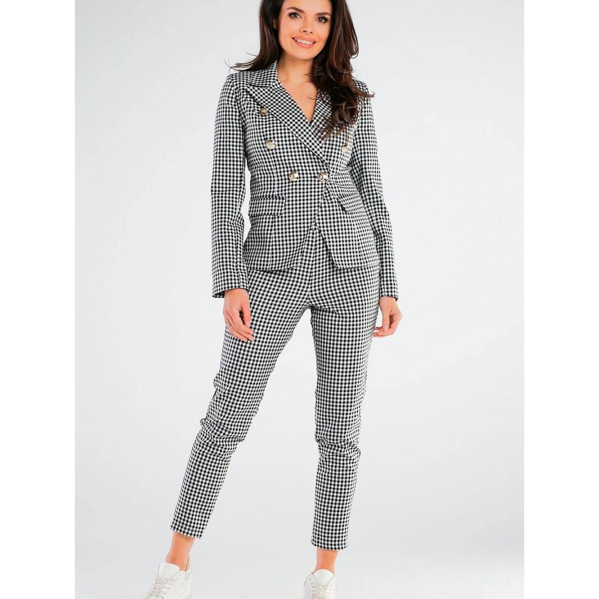 Awama, Damen, Anzug, Damen Hose, Schwarz, (XL)