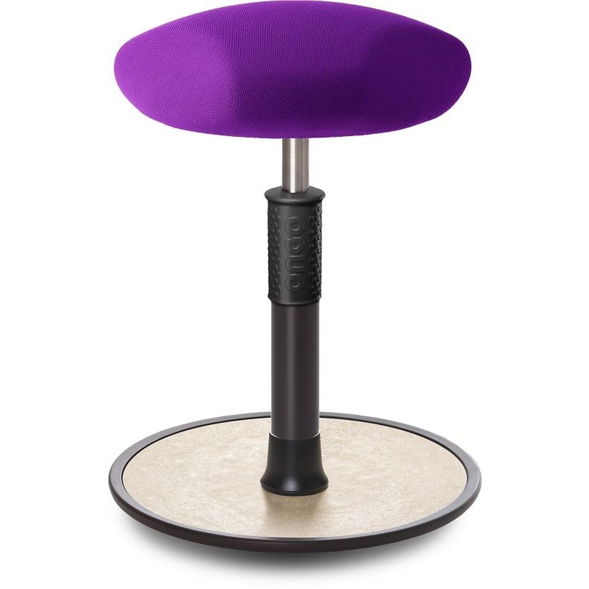 Ongo, Bürostuhl, Sitz- Stehhocker Free Regular Triangel Gestrick Purpur schwarz /cremeweiss