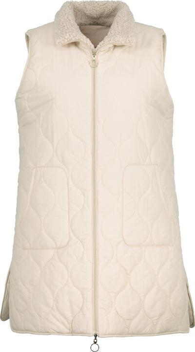 Image du produit Ulla Popken Gilet réversible, surpiqûres ondulées/effet patchwork, col montant, sans manches (46, 48)