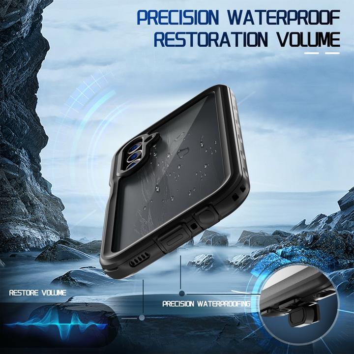 Actual product image Redpepper Samsung Galaxy A15 - IP68 SAM Series Wasserdichtes Outdoor Case, schwarz (Samsung Galaxy A15, Samsung Galaxy A15 5G)