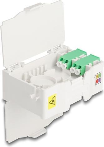 Actual product image Delock Fibre optic junction box for top-hat rail with splice holder (Splice box)