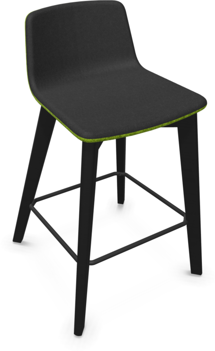 Black, Light green melange, Ash stained black
