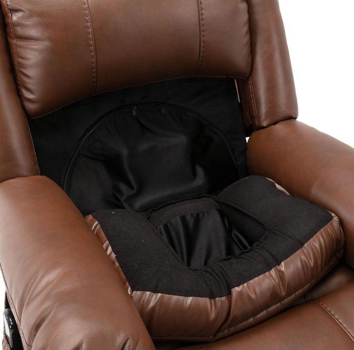 Produktbild Swisshandel24 Sessel Kerpen mit Massagefunktion Kunstleder, hellbraun