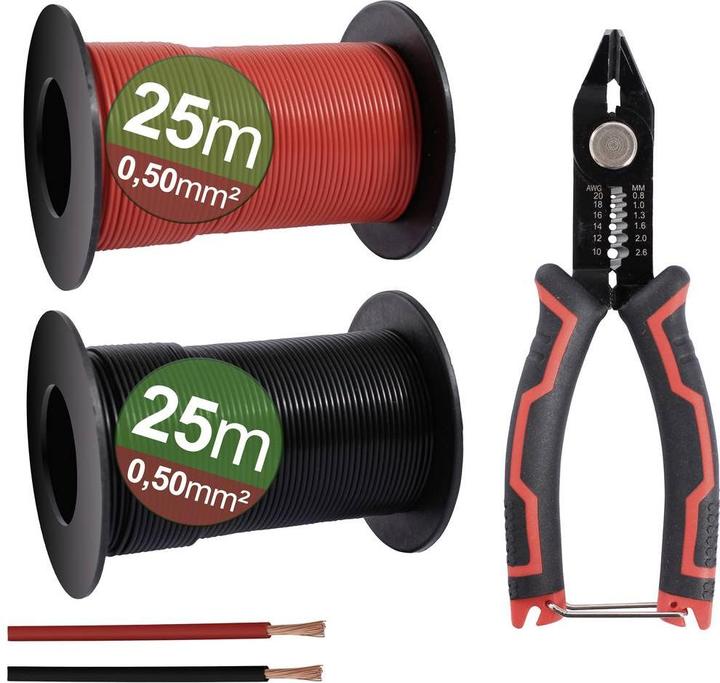 Immagine prodotto Quadrios 23CW028 Assortimento di fili a treccia 0,5 mm² 1 set (25 m)