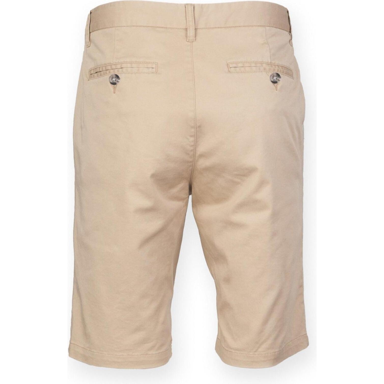 Thumbnail - Front Row, Herren, Shorts, Stretchige Chino-Shorts, Grau, (S)