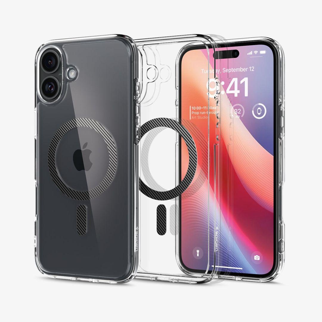 Spigen Ultra Hybrid (MagFit) (Apple iPhone 16 Plus), Smartphone Hülle, Transparent