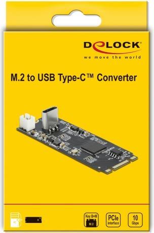 Produktbild Delock Converter M.2 Key B+M male to USB Type-C - Schnittstellenadapter - PCIe - 10 Gbi