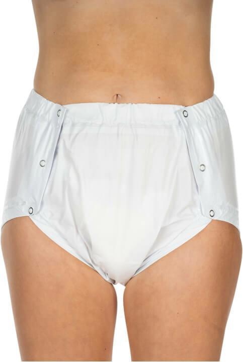 Actual product image Suprima PVC briefs buttonable for ladies & gents white (1 x, M)