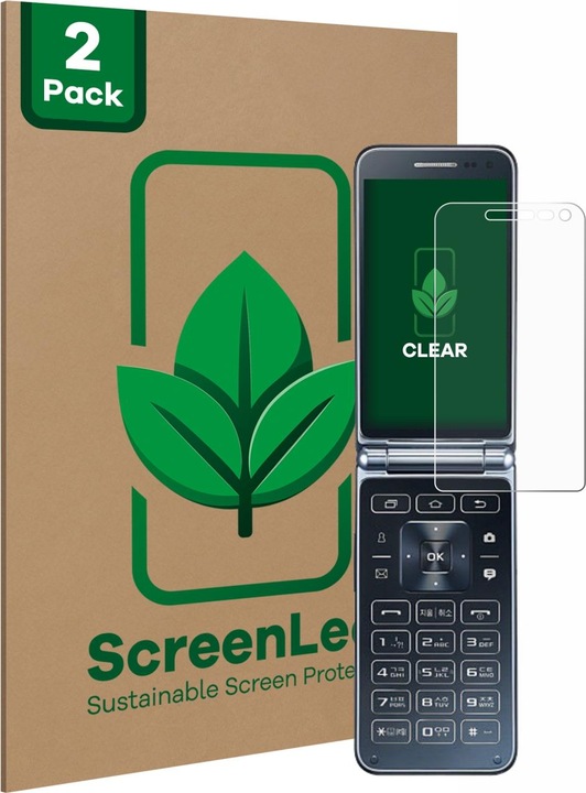Actual product image ScreenLeaf Protective film sustainable screen protector screen protector film clear transparent (2 Piece, Samsung Galaxy Z Fold2)
