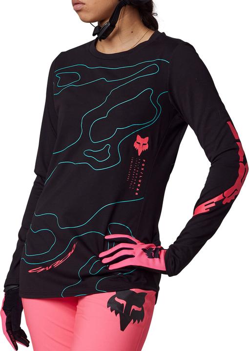 Actual product image Fox Jersey 22 W Ranger Mid Ls Lunar Blk (XS)