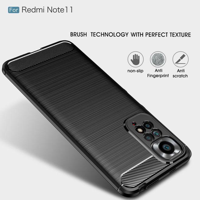 Produktbild MU Style Carbon Fiber TPU Softcase Series (Xiaomi Redmi Note 11, Xiaomi Redmi Note 11S)