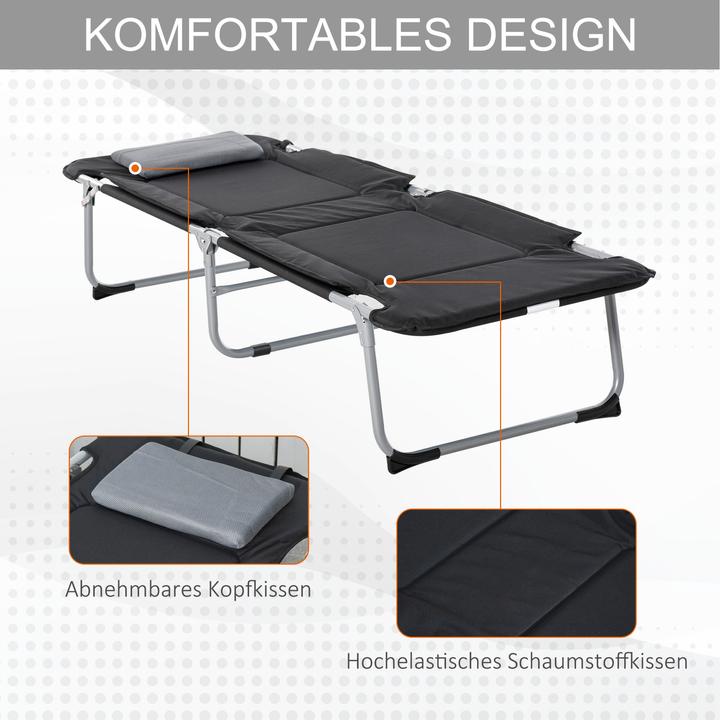 Actual product image Outsunny Camping bed with non-slip feet