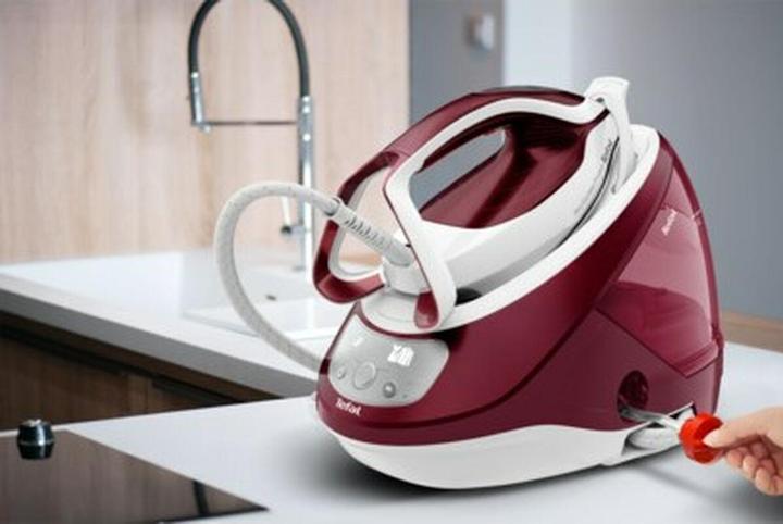Actual product image Tefal GV9220 Steam Ironing Station Durilium AirGlide Autoclean soleplate Burgundy (2600 W, 540 g/min)