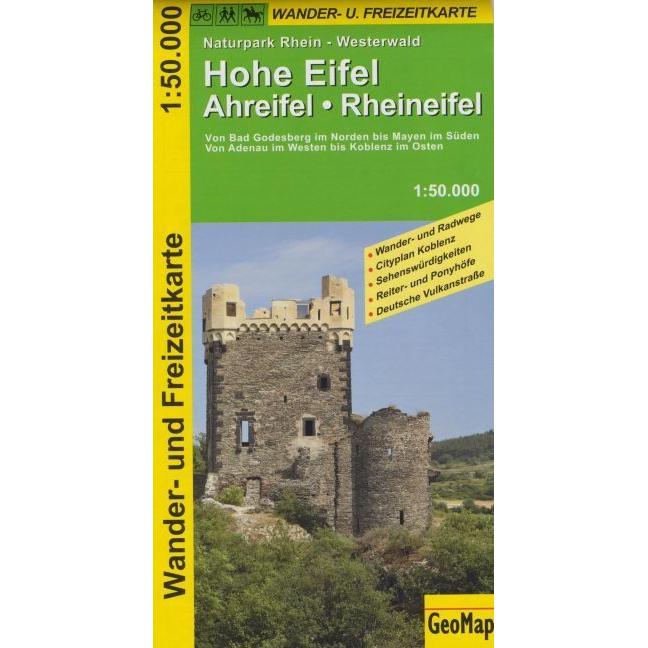 Karte Hohe Eifel, Ahreifel, Rhei, Landkarte