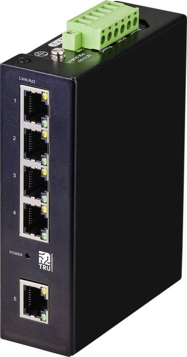 Productafbeelding Tru Components 19" netwerkschakelaar RJ45 1+4 poort PoE functie (5 ports)