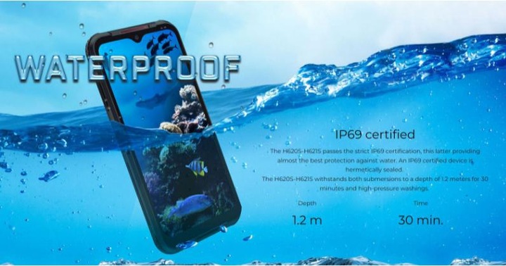 Actual product image Energizer H620S 4G BLACK IP69 (64 GB, Multicolored, Juoda, Netaikoma, 6.20", Hybrid Dual SIM, 0.00 Mpx, 4G)