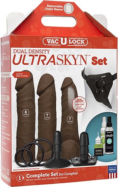 Image du produit Doc Johnson Vac-U-Lock™ - Kit double densité ULTRASKYN™ - Chocolat