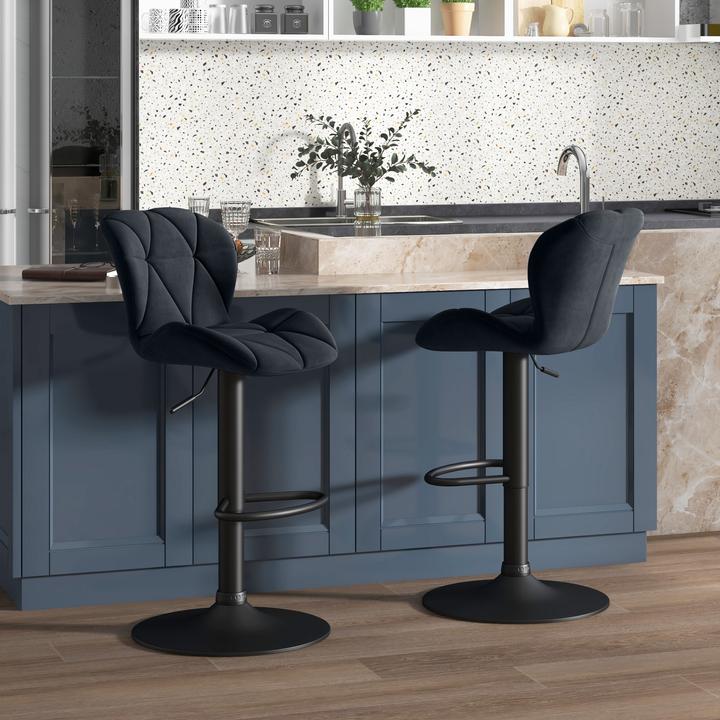 Actual product image Homcom Bar stool set of 2, adjustable seat height