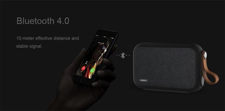 Actual product image Remax Fabric Bluetooth Speaker, Portable Black