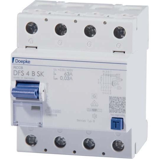 Doepke, Schutzschalter, DOEP DFS4 125-4/0,30-B SK Fehlerstromschutzschalter DFS4 4-p
