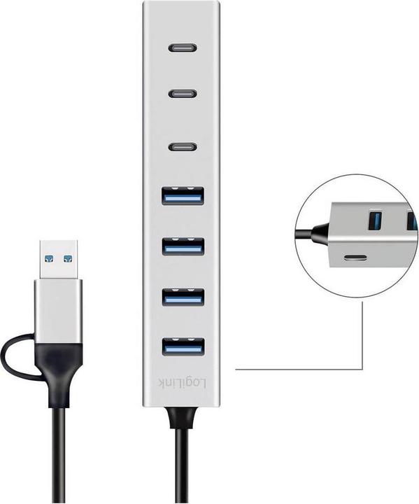 Actual product image LogiLink Prüfen (USB-A, USB-C, 7 ports)