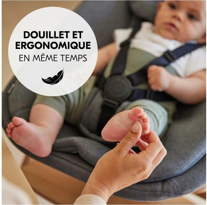 Actual product image Hauck Highchair Bouncer Dark Grey Melange