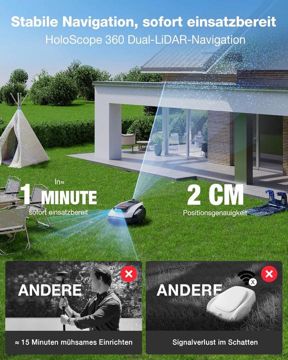 Actual product image Ecovacs GOAT O1200 LiDAR Pro (1200 m², Without boundary wire)