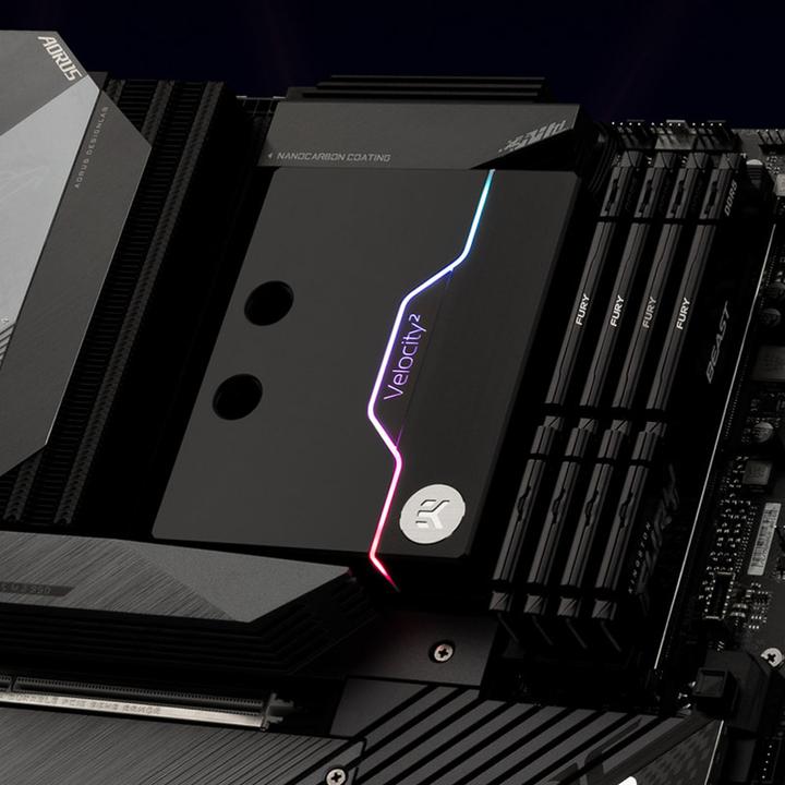 Actual product image EKWB EK Quantum Velocity²D-RGB AM5 Ni+Ac 3831109857700