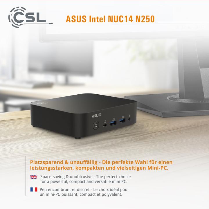 Produktbild ASUS NUC14 N250 (500 GB, 16 GB, Intel N250, Intel Arc Graphics)