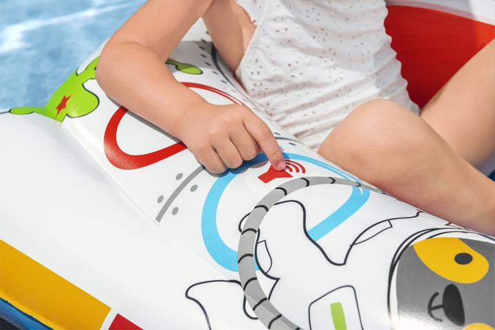 Actual product image Bestway Funspeakers Space Ship Inflatable Baby Boat Float