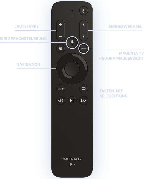 Productafbeelding Telekom Magenta TV afstandsbediening (Apparaat-specifieke afstandsbediening, Infrarood, Bluetooth)