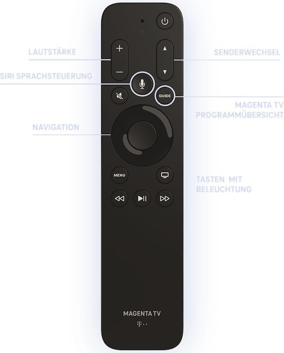 Productafbeelding Telekom Magenta TV afstandsbediening (Apparaat-specifieke afstandsbediening, Infrarood, Bluetooth)