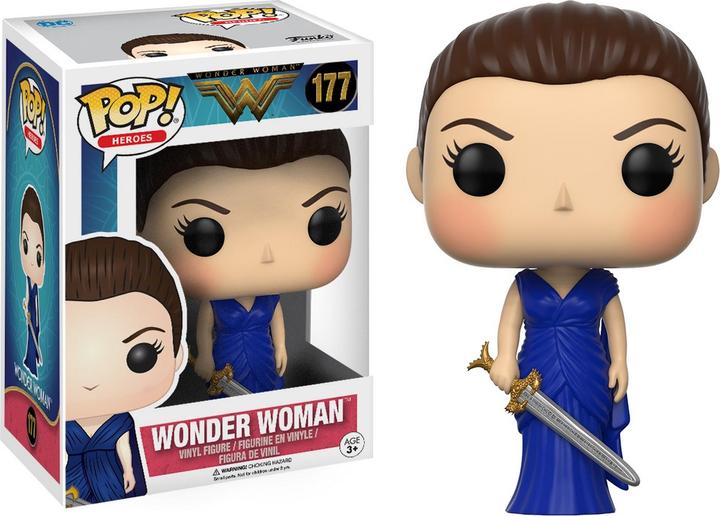 Actual product image Funko POP! Heroes Wonder Woman Robe Bleue