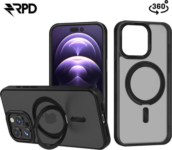Image du produit RPD Apple Phone 16 Pro Max - 360 degrés Magsafe Stand Etui noir (Apple iPhone 16 Pro Max)