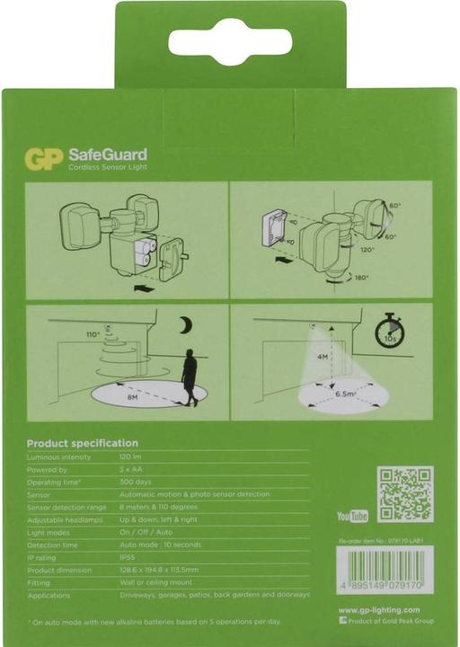 Image du produit GP Batteries Sauvegarde RF2.1 (120 lm, IP55)