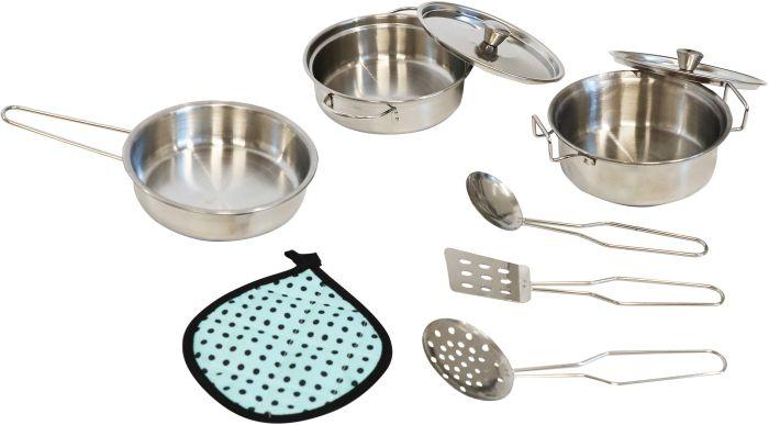 Spielmaus Stainless steel pot set, 9-piece