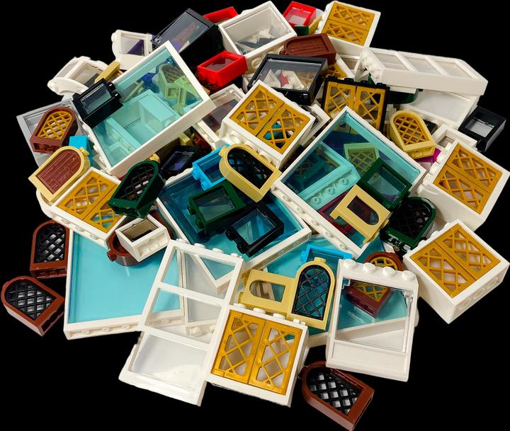 Image du produit LEGO Fenêtres mélangées - 25 pièces - Maison, Bâtiment, Ville, City - NOUVEAU (LEGO Accessoires)
