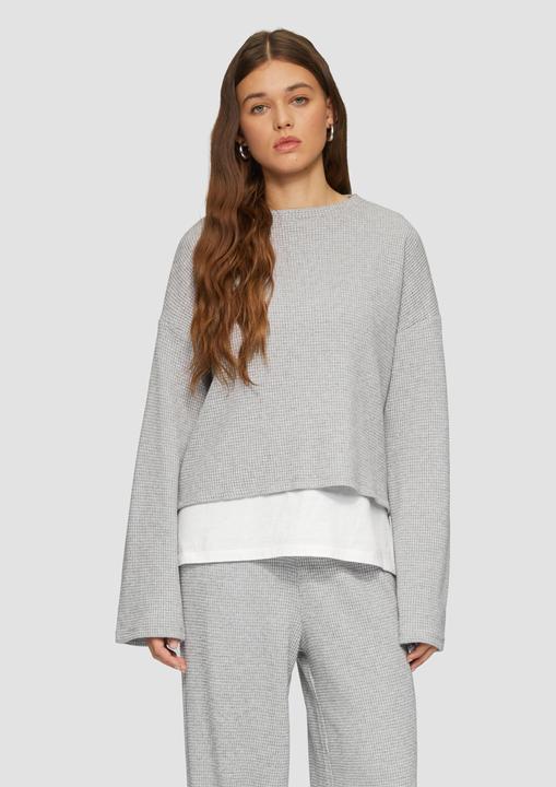 Immagine prodotto S.Oliver Sweatshirt Sweatshirt mit Piquéestruktur und Glitzereffekt (L)