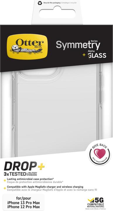 Produktbild OtterBox Symmetry Clear + Alpha Glass antimikrobiell (Apple iPhone 13 Pro Max)