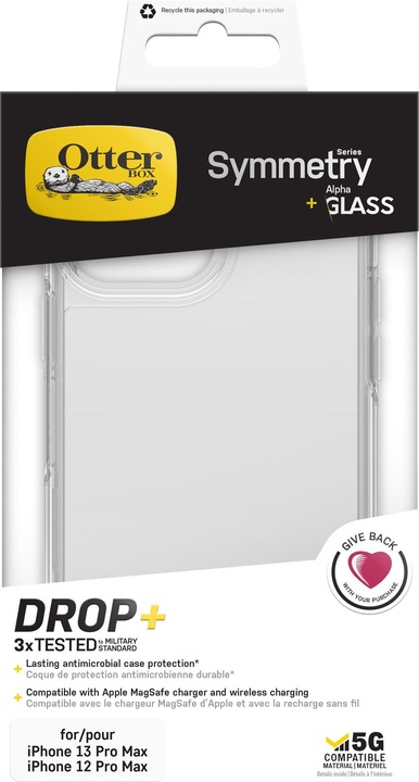 Produktbild OtterBox Symmetry Clear + Alpha Glass antimikrobiell (Apple iPhone 13 Pro Max)