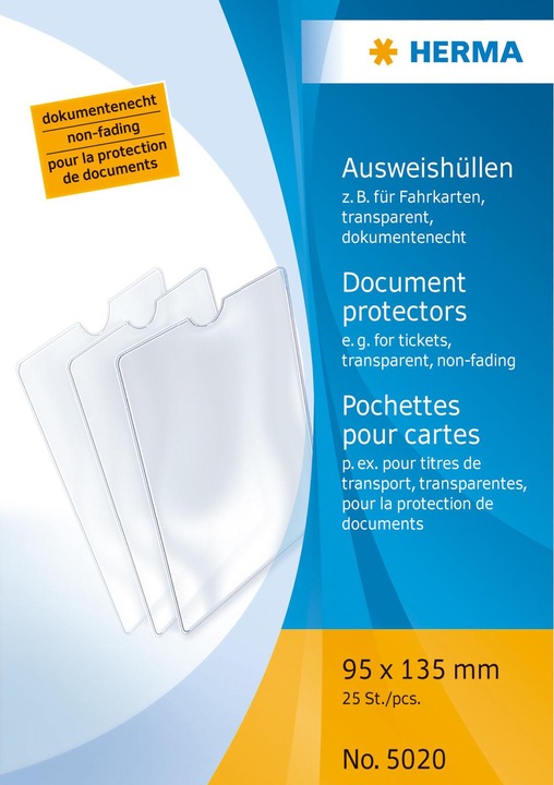 Actual product image Herma ID card cover PP 95x135mm (9.5 x 13.5 cm, 25 x)