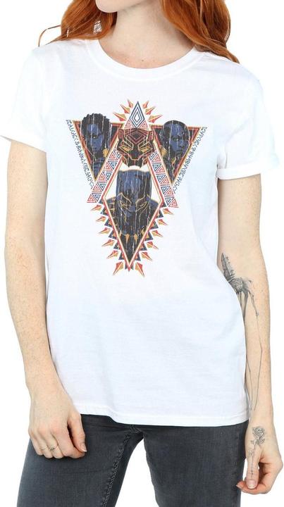 Produktbild Black Panther Tribal Heads Baumwolle Boyfriend TShirt (M)