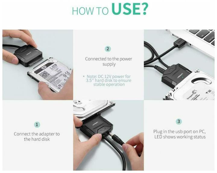 Produktbild Ugreen SATA to USB 3.0 adapter