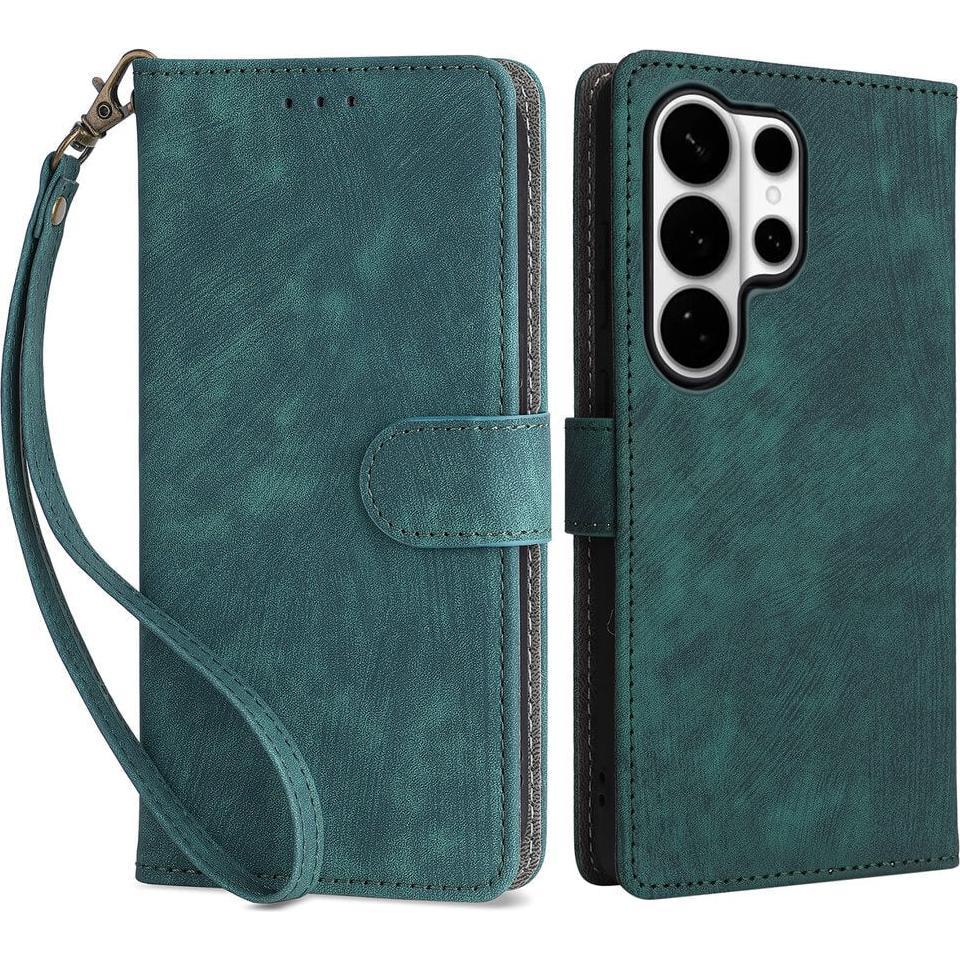 Cover-Discount Galaxy S26 Ultra - Ledertasche mit RFID Blocker (Samsung Galaxy S26 Ultra), Cover smartphone, Verde