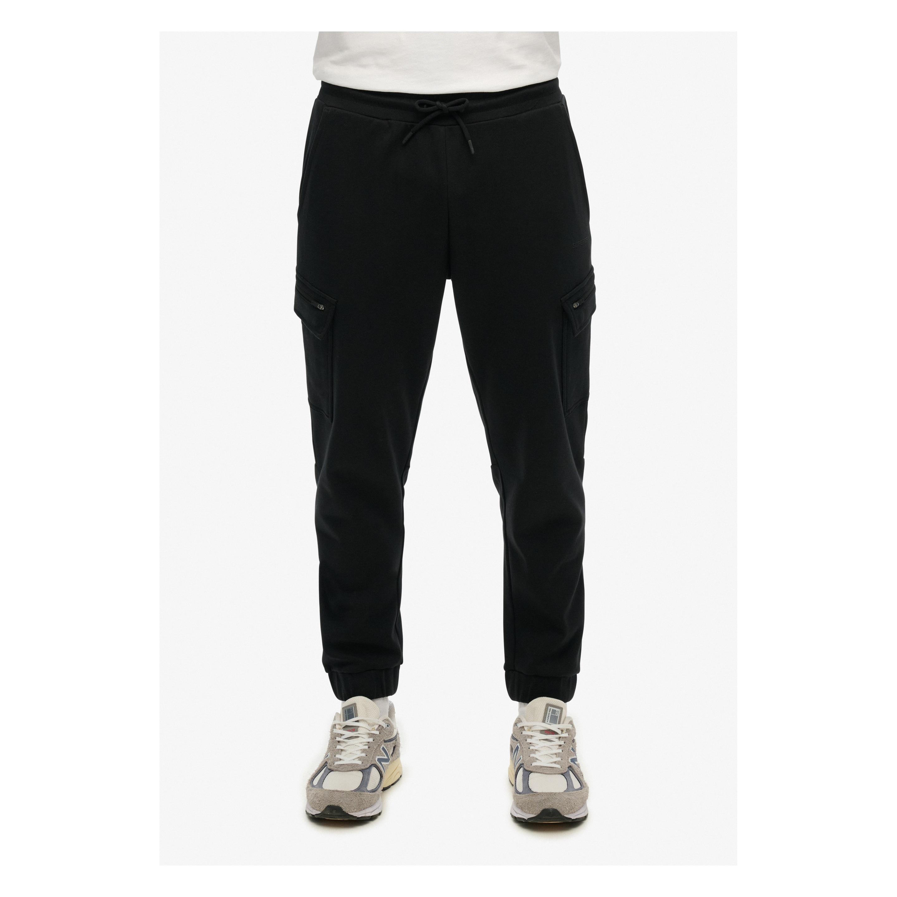 Superdry, Herren, Hosen, Tech Cargo Jogginghose Mit Logo, Schwarz, (Xxl)