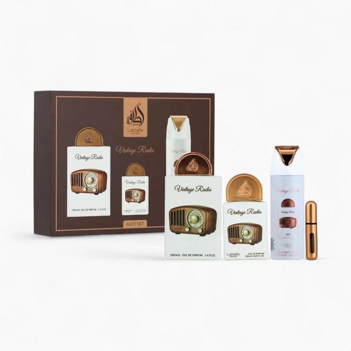 Produktbild Lattafa Perfumes Lattafa Pride Vintage Radio Gift Set 100 Ml Eau De Parfum 20 Ml Eau De Parfum 200 Ml Deodorant (Parfum Set)