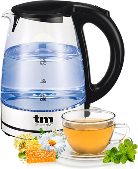Produktbild TM Electron Wasserkocher 1,7 L Kristall Borosilikatglas (1.70 l)