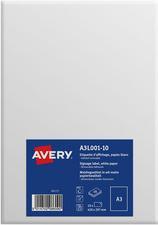 Produktbild Avery Dennison Universal-Etiketten, 420 x 297 mm, weiss wiederablösbar, mit Rand, aus Papier 70 g/qm